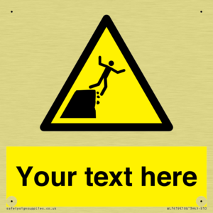 Custom Warning unstable cliff edge